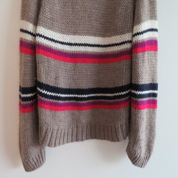 XIRENA Lander Striped Open Front Alpaca Blend Cardigan Bohemian Comfy - Size M - Picture 10 of 13
